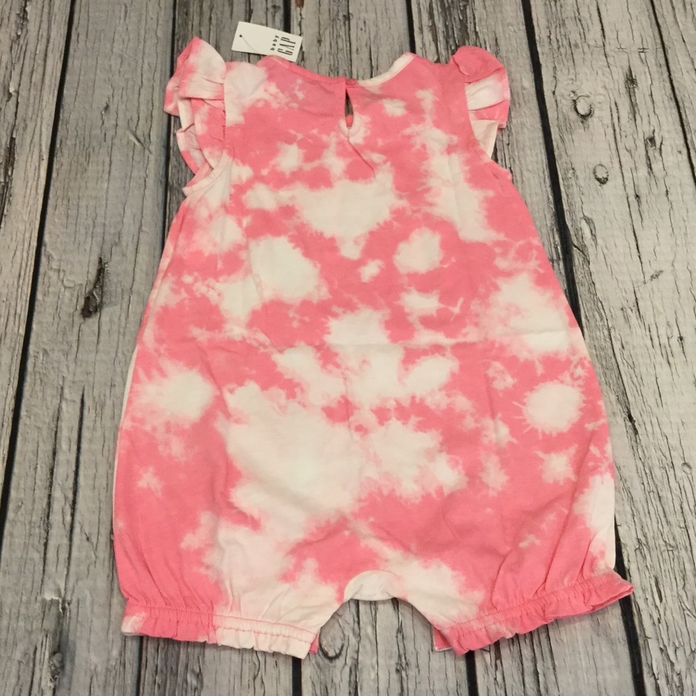 Gap Girls 0 3 6 12 18 24 Month Pink Shorts Romper - Picture 4 of 5